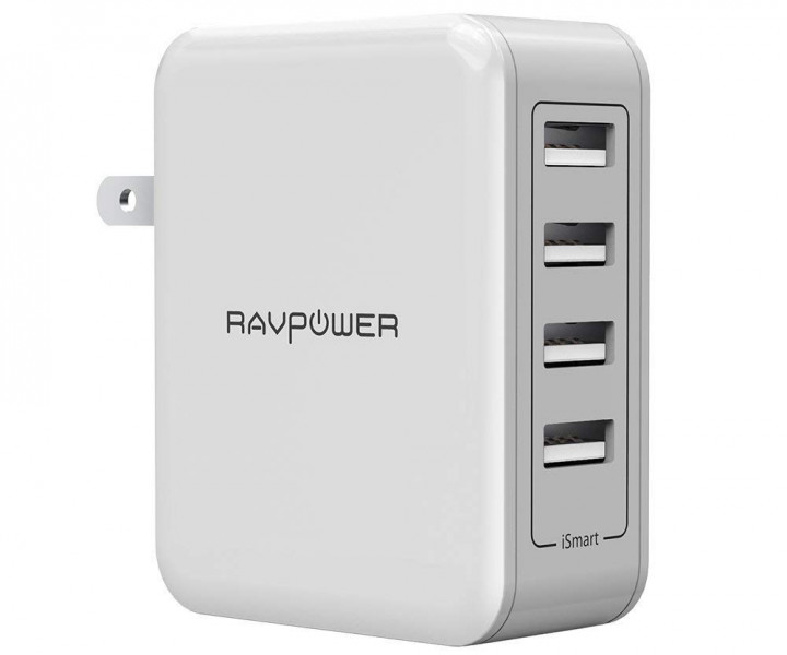 RAVPower USB 40W USB Plug Wall Charger White (RP-PC026WH)